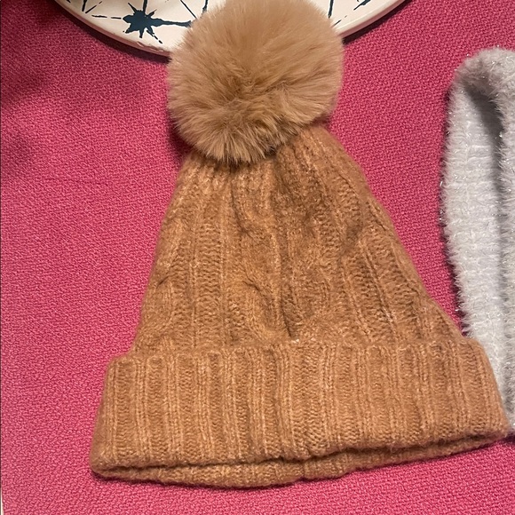 Winter Bundle - Cozy Brown Sonoma Pom-Pom Beanie and Lauren Conrad Headband - Picture 7 of 10